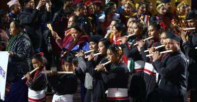 एक्कासि बाजासहितको स्वागतले छक्क परे पर्यटक