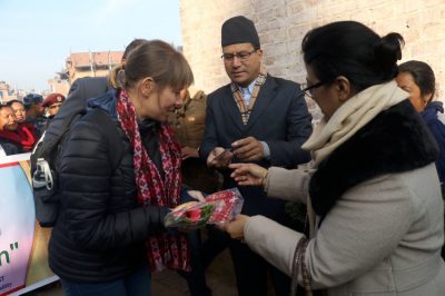 नगरकोटबाट भ्रमण वर्षको भव्य स्वागत, सूर्योदय हेर्नेको भीड